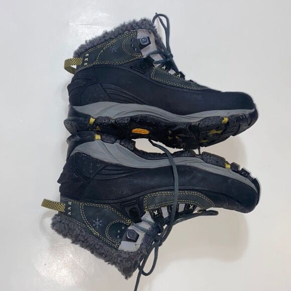 Merrell Black and Gray Waterproof Rain & Snow Boots - Picture 3 of 9